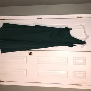 Green plus size bridesmaid dress